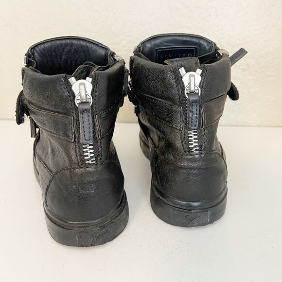 Giuseppe Zanotti Limited Edition High top crystal studded black leather Sneakers - Picture 10 of 17